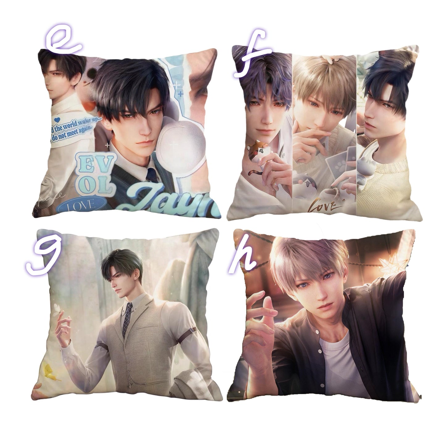 Custom Print Pillow - Love and Deepspace Sylus Xavier Rafayel Zayne Caleb ACG gamer gift C172