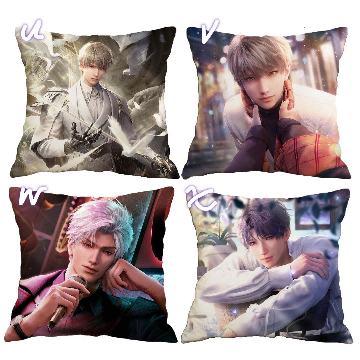 Custom Print Pillow - Love and Deepspace Sylus Xavier Rafayel Zayne Caleb ACG gamer gift C172