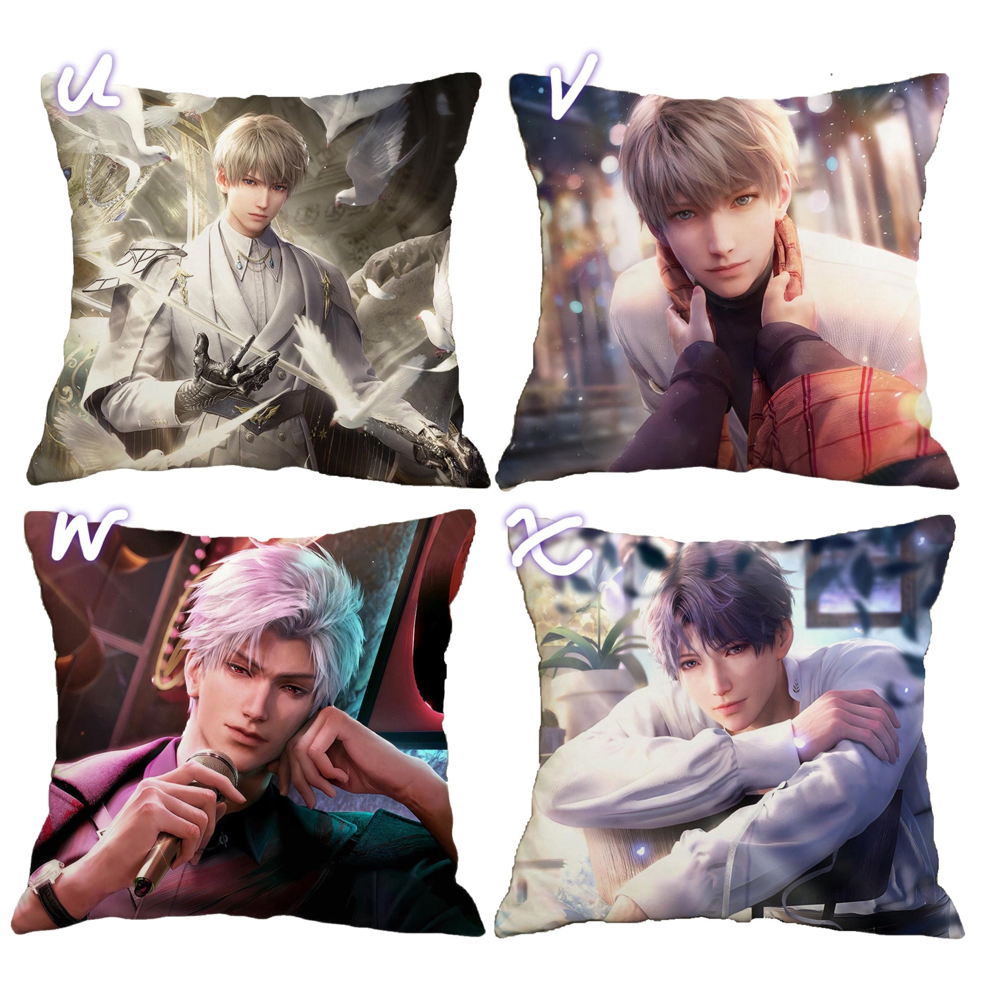 Custom Print Pillow - Love and Deepspace Sylus Xavier Rafayel Zayne Caleb ACG gamer gift C172