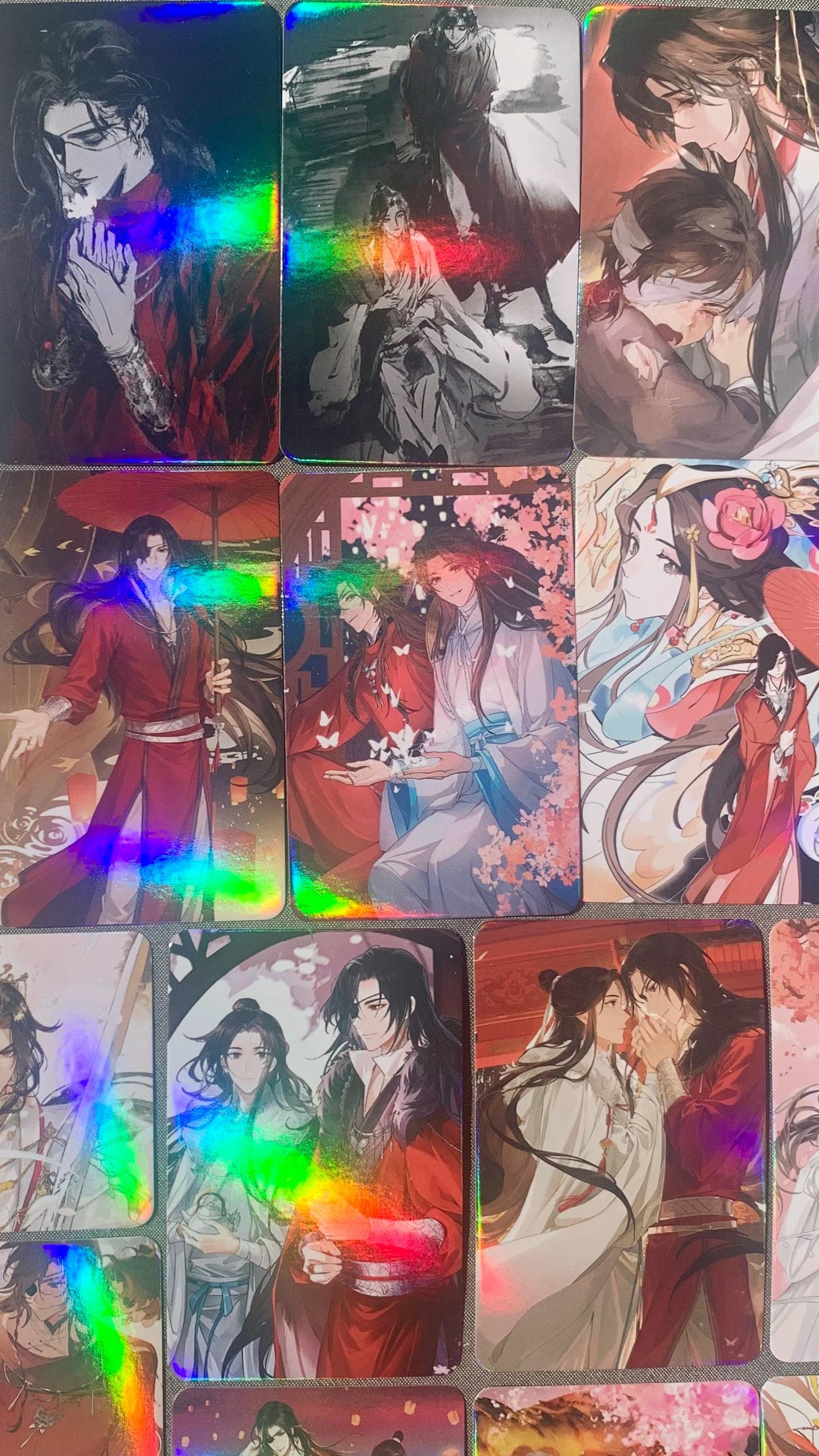 Tian Guan Ci Fu 55pc Laser Lomo Cards TGCF Xie Lian Hua Cheng HD Photocard Fans Collection Gift C134