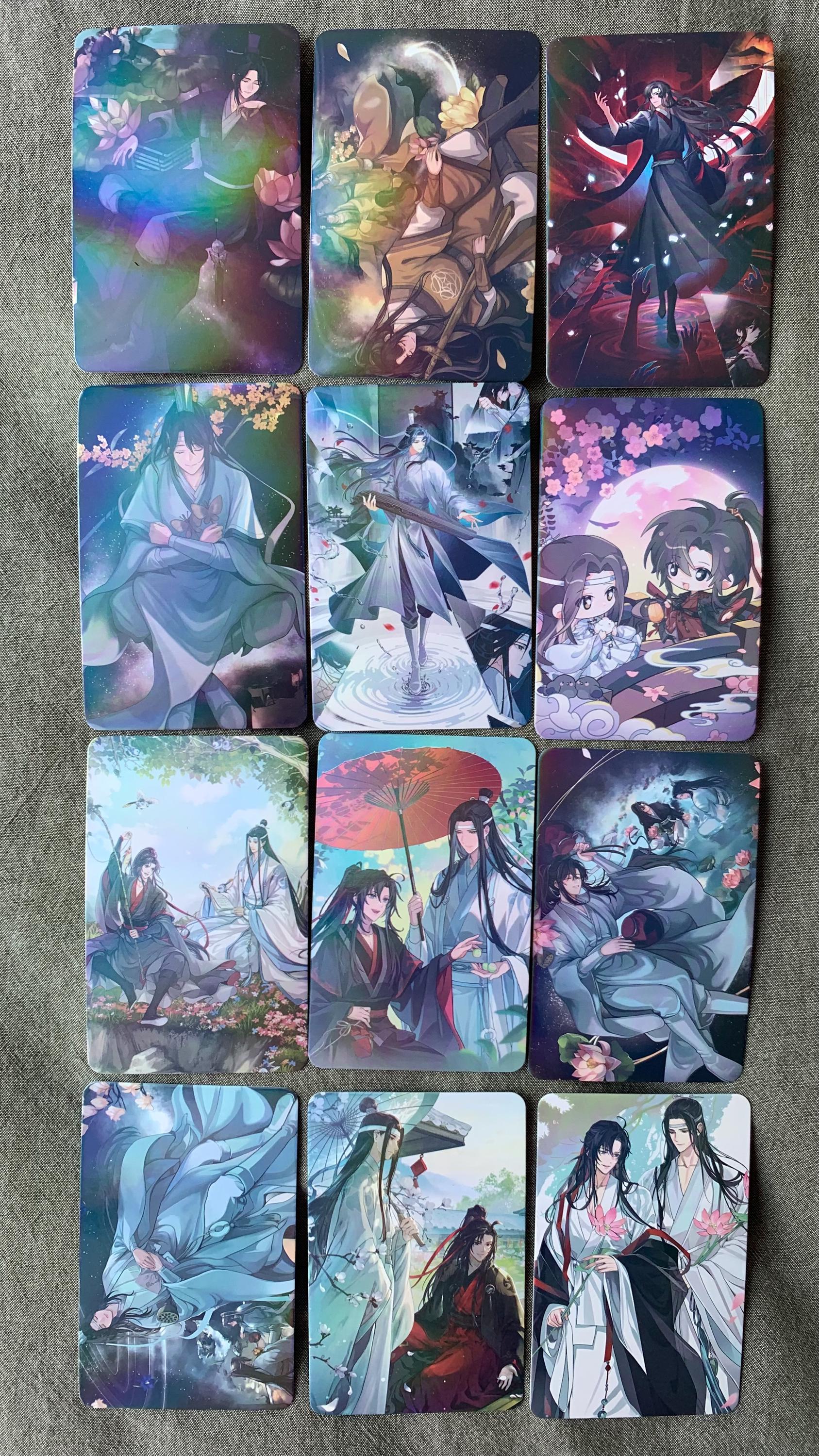 Tian Guan Ci Fu 55pc Laser Lomo Cards TGCF Xie Lian Hua Cheng HD Photocard Fans Collection Gift C134