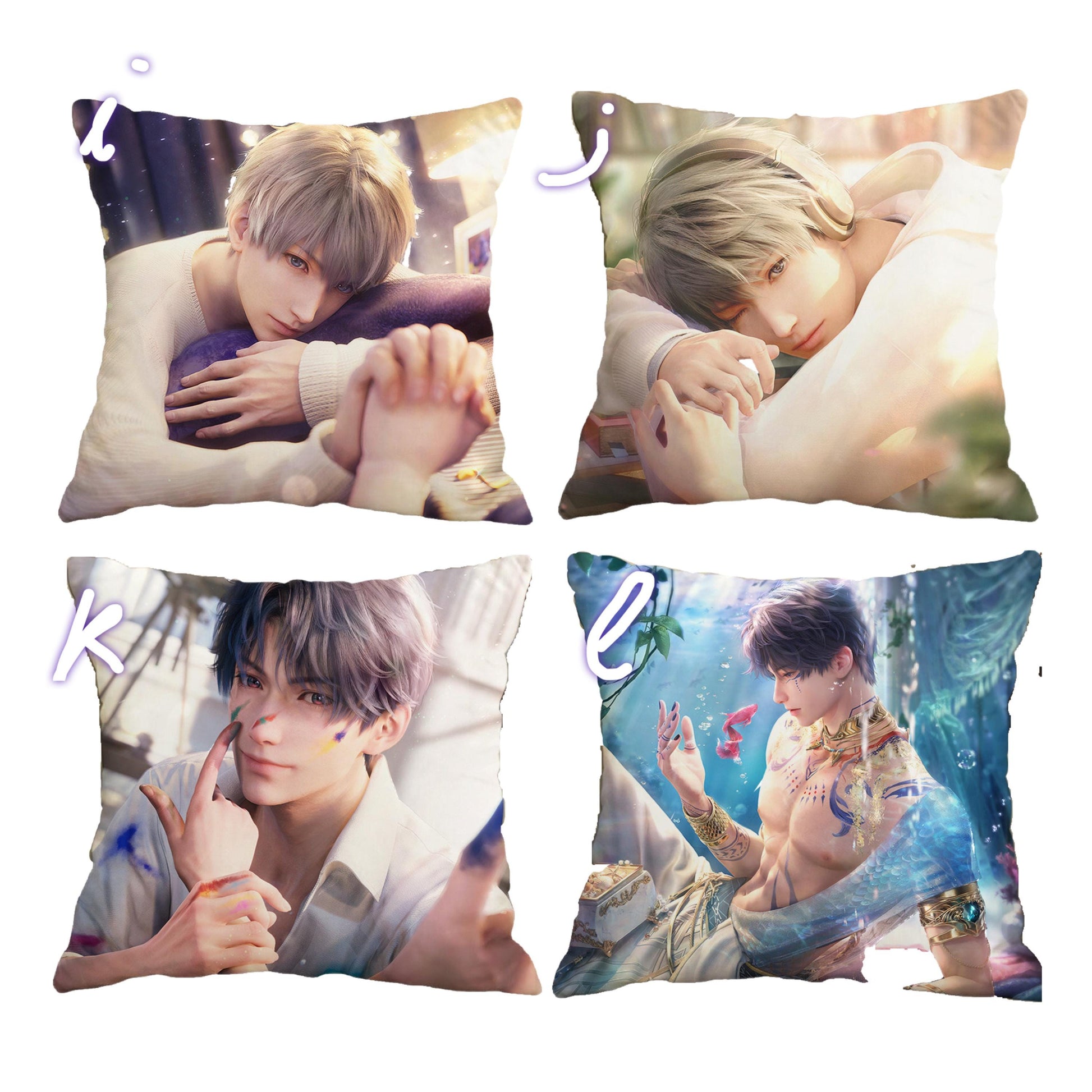 Custom Print Pillow - Love and Deepspace Sylus Xavier Rafayel Zayne Caleb ACG gamer gift C172