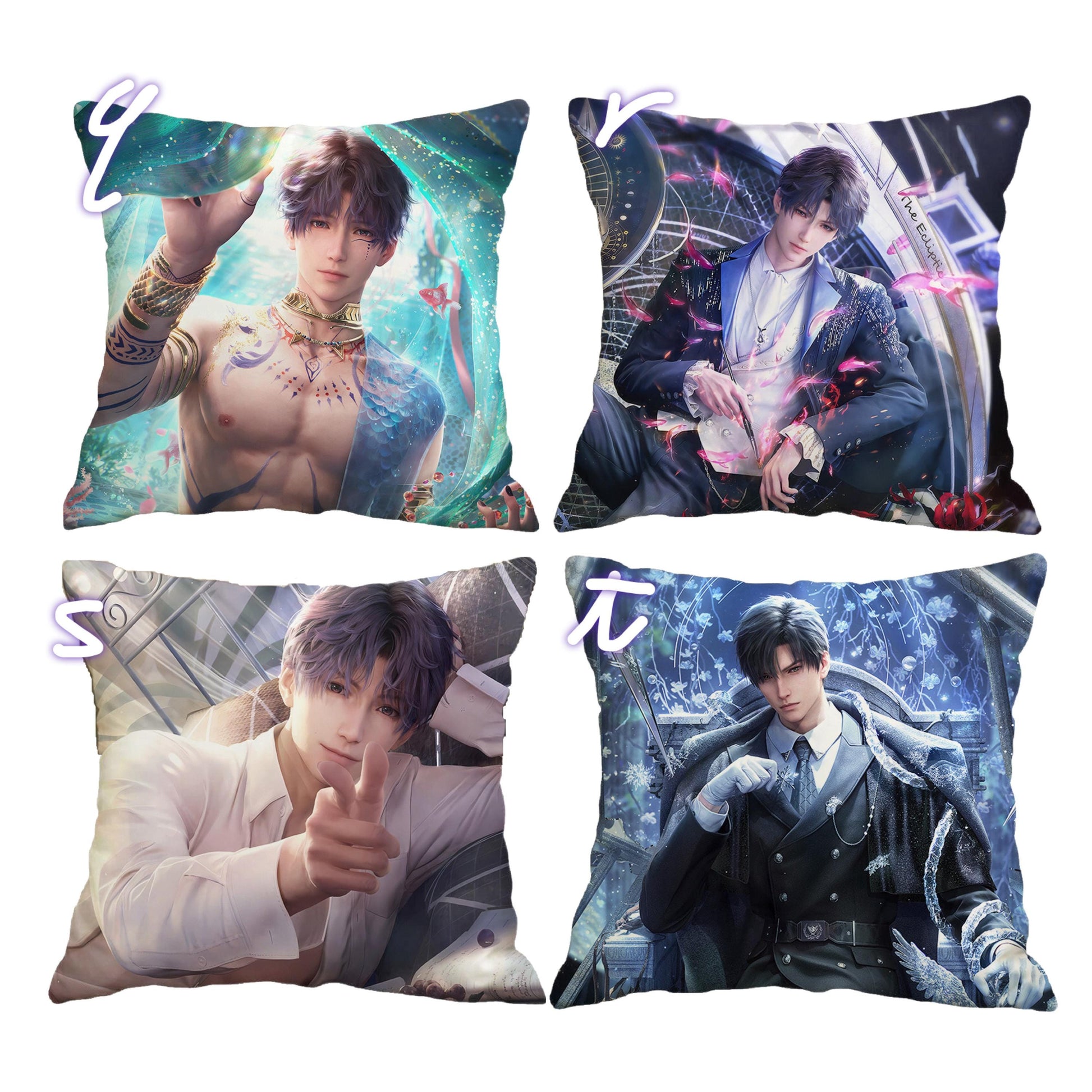 Custom Print Pillow - Love and Deepspace Sylus Xavier Rafayel Zayne Caleb ACG gamer gift C172