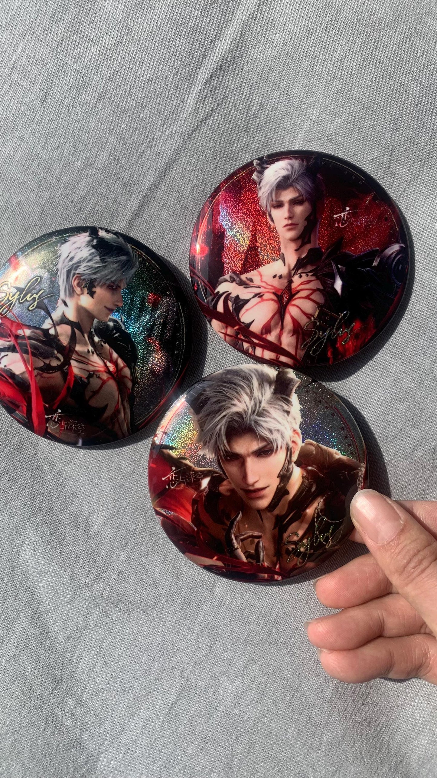 NEW Badges of Sylus - Love and Deepspace Qinche Xavier Rafayel Zayne Otoge gamer Ita bag gift C233