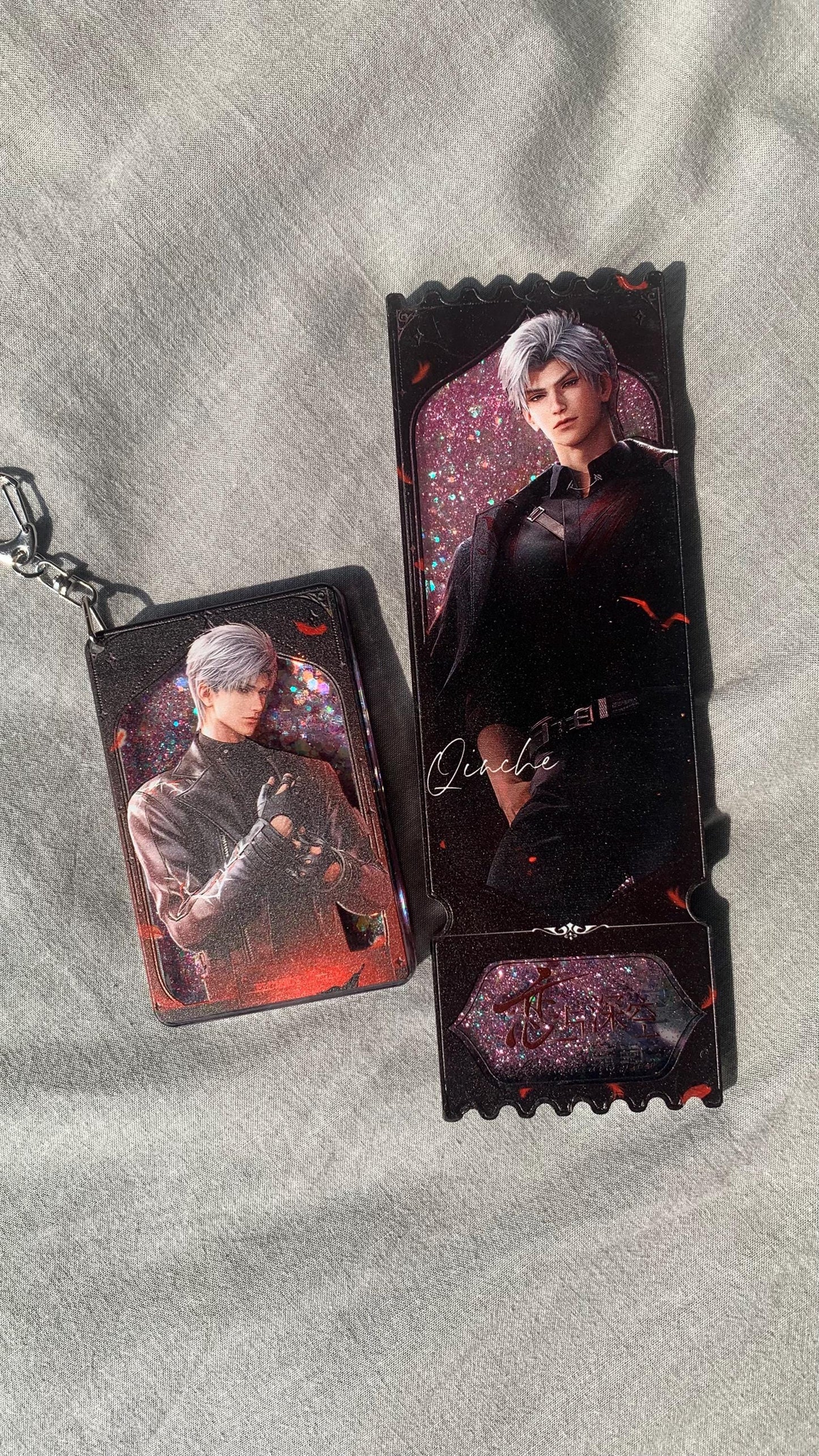 2pcs/set Sylus quicksand keychain and acrylic block! Love and Deepspace Sylus Xavier Rafayel Zayne Otoge gamer gift C242