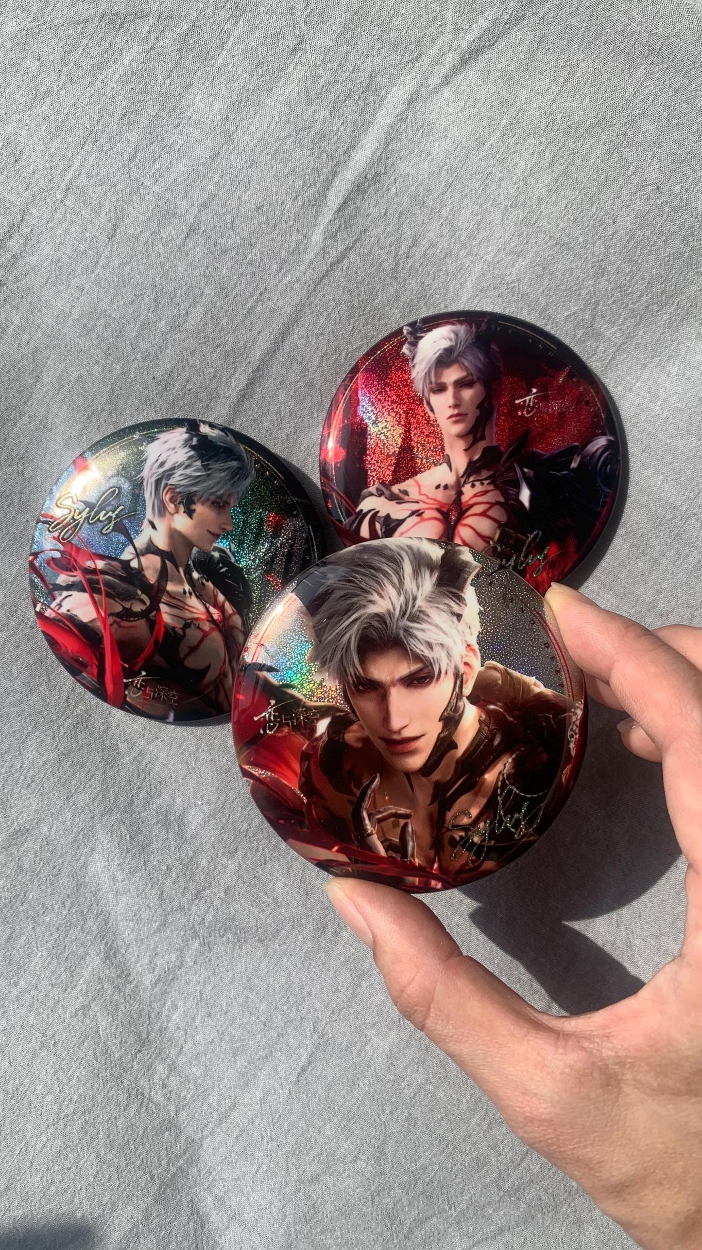 NEW Badges of Sylus - Love and Deepspace Qinche Xavier Rafayel Zayne Otoge gamer Ita bag gift C233