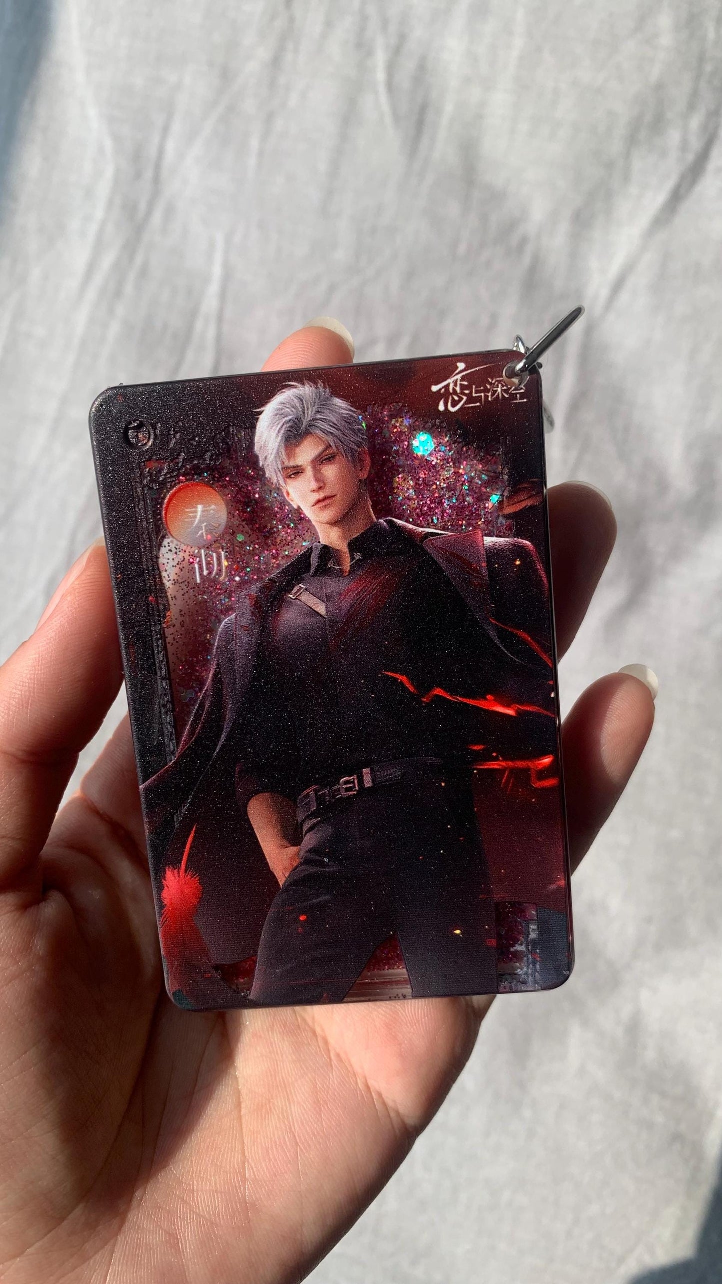 2pcs/set Sylus quicksand keychain and acrylic block! Love and Deepspace Sylus Xavier Rafayel Zayne Otoge gamer gift C242