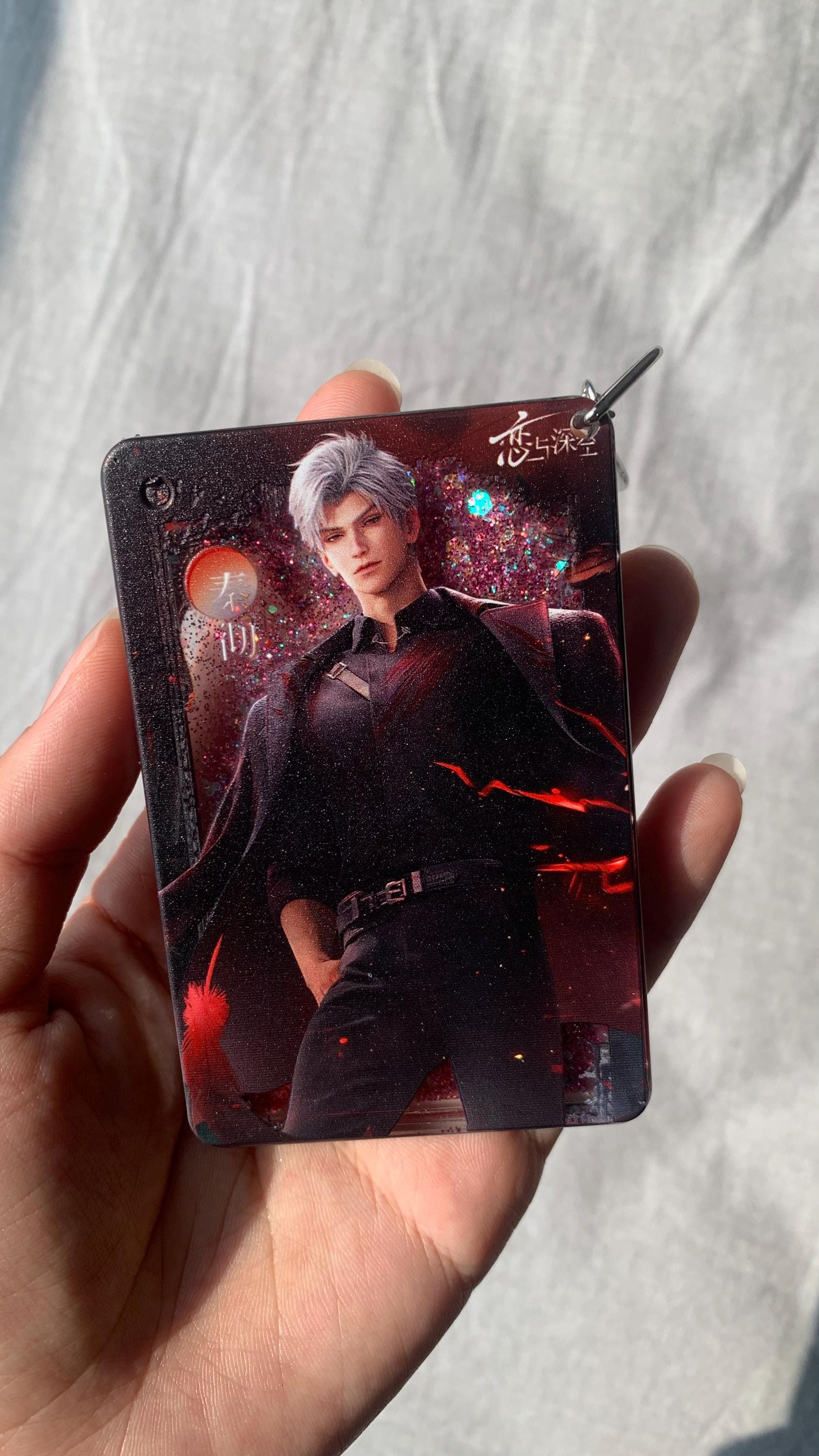 2pcs/set Sylus quicksand keychain and acrylic block! Love and Deepspace Sylus Xavier Rafayel Zayne Otoge gamer gift C242