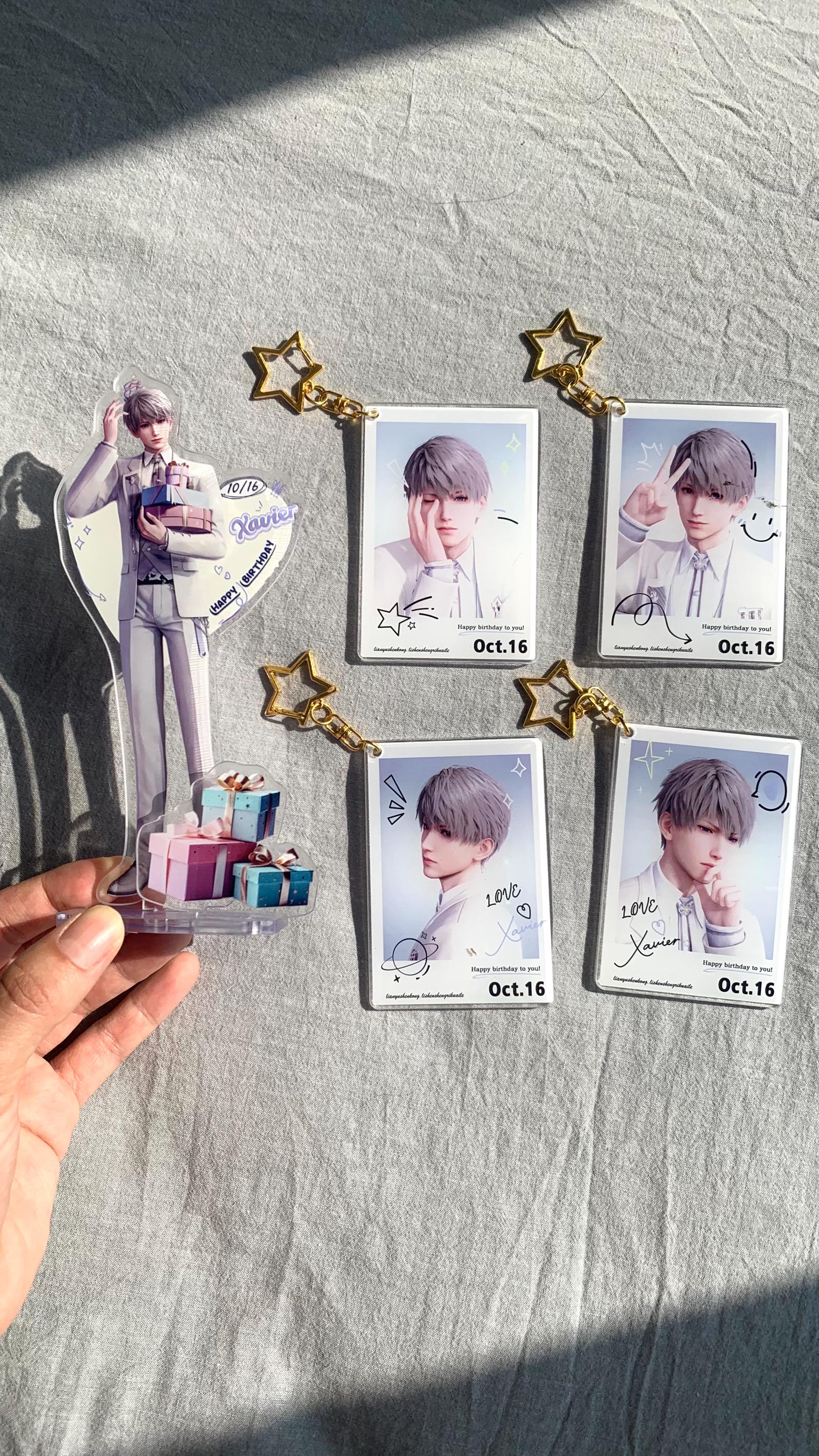5pc/set Xavier stand and keychains! Love and Deepspace Xavier Rafayel Zayne Otome gamer gift C324