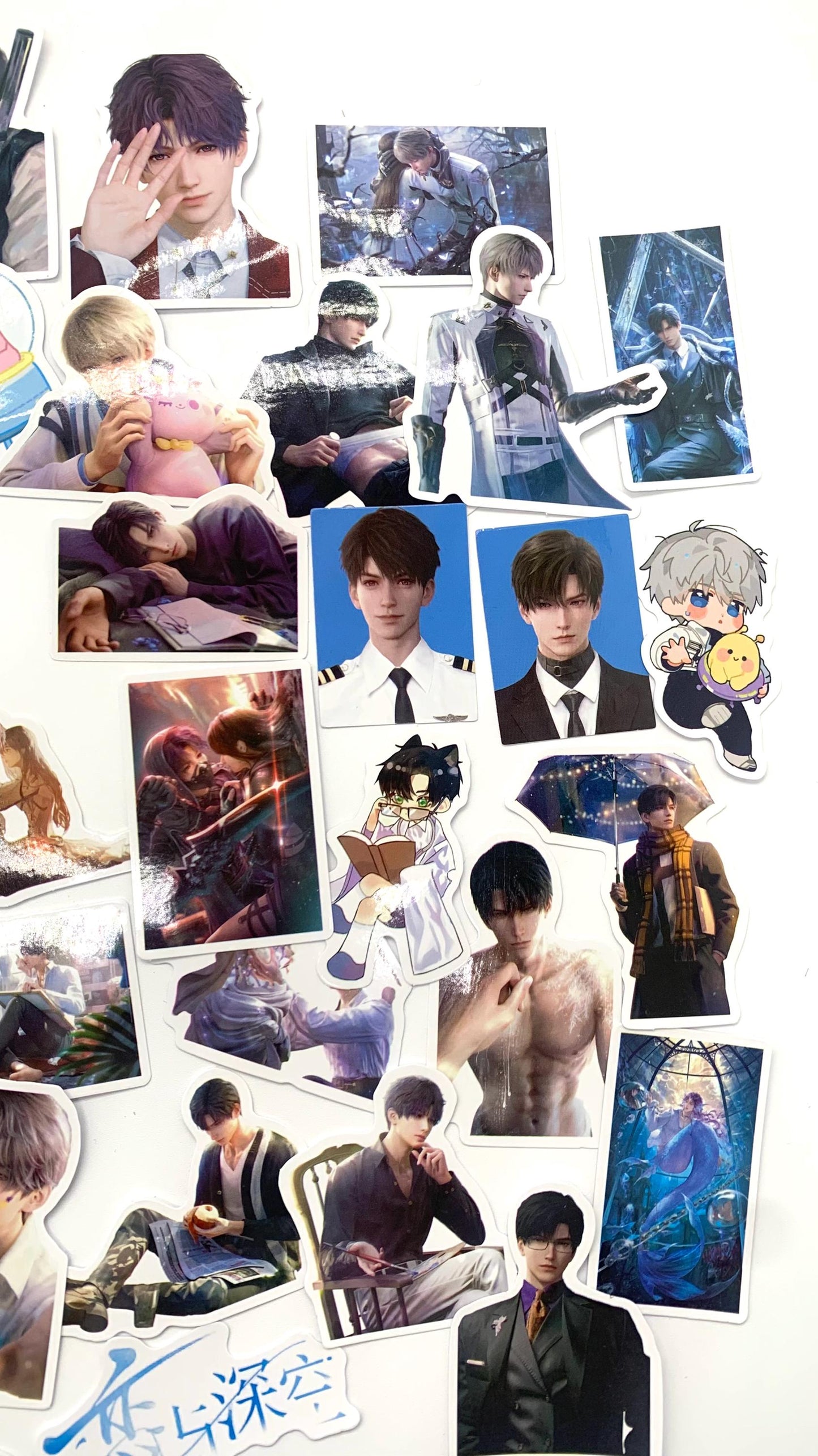 LADs Stickers 50pcs! Love and Deepspace Xavier Rafayel Zayne Otome gamer Ita bag gift C346