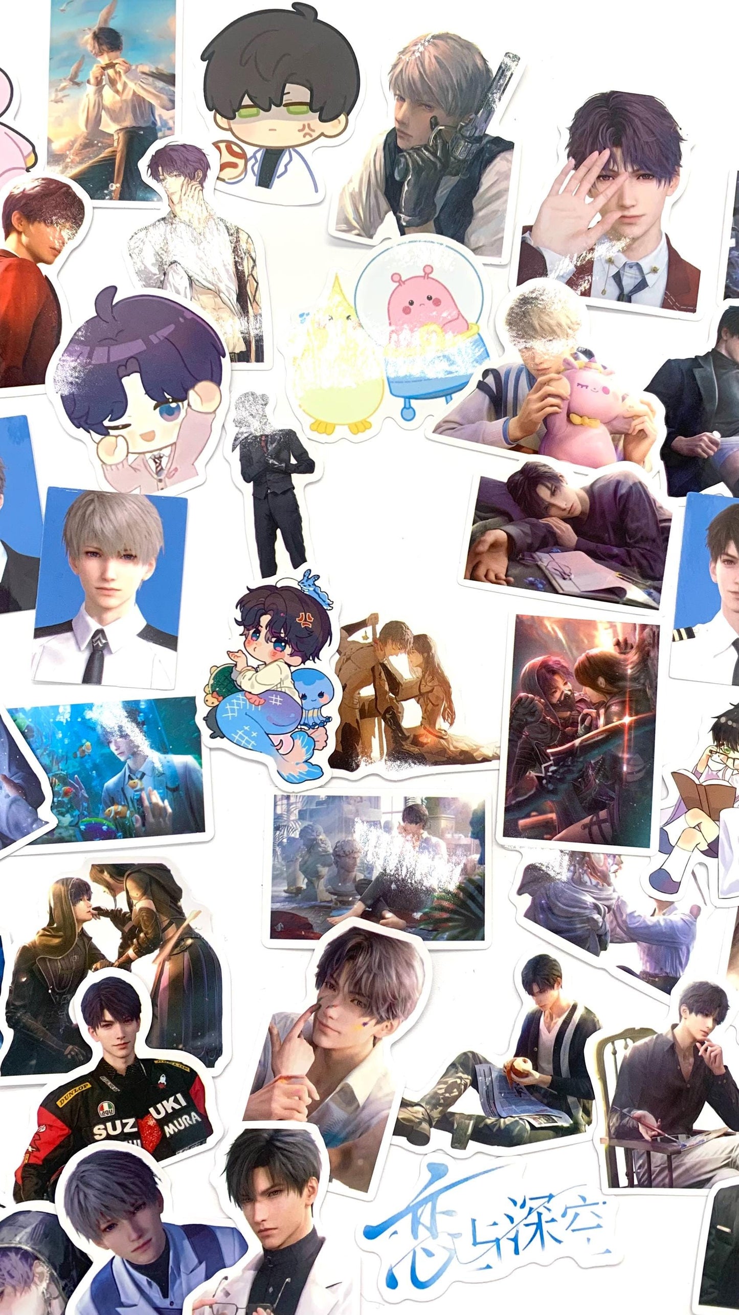 LADs Stickers 50pcs! Love and Deepspace Xavier Rafayel Zayne Otome gamer Ita bag gift C346