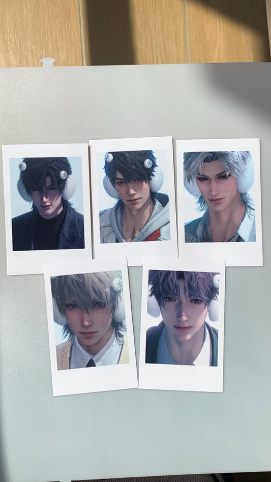 LaDS cards 5pcs/set! Love and Deepspace Xavier Rafayel Zayne Sylus Caleb Otome gamer Ita bag gift C356