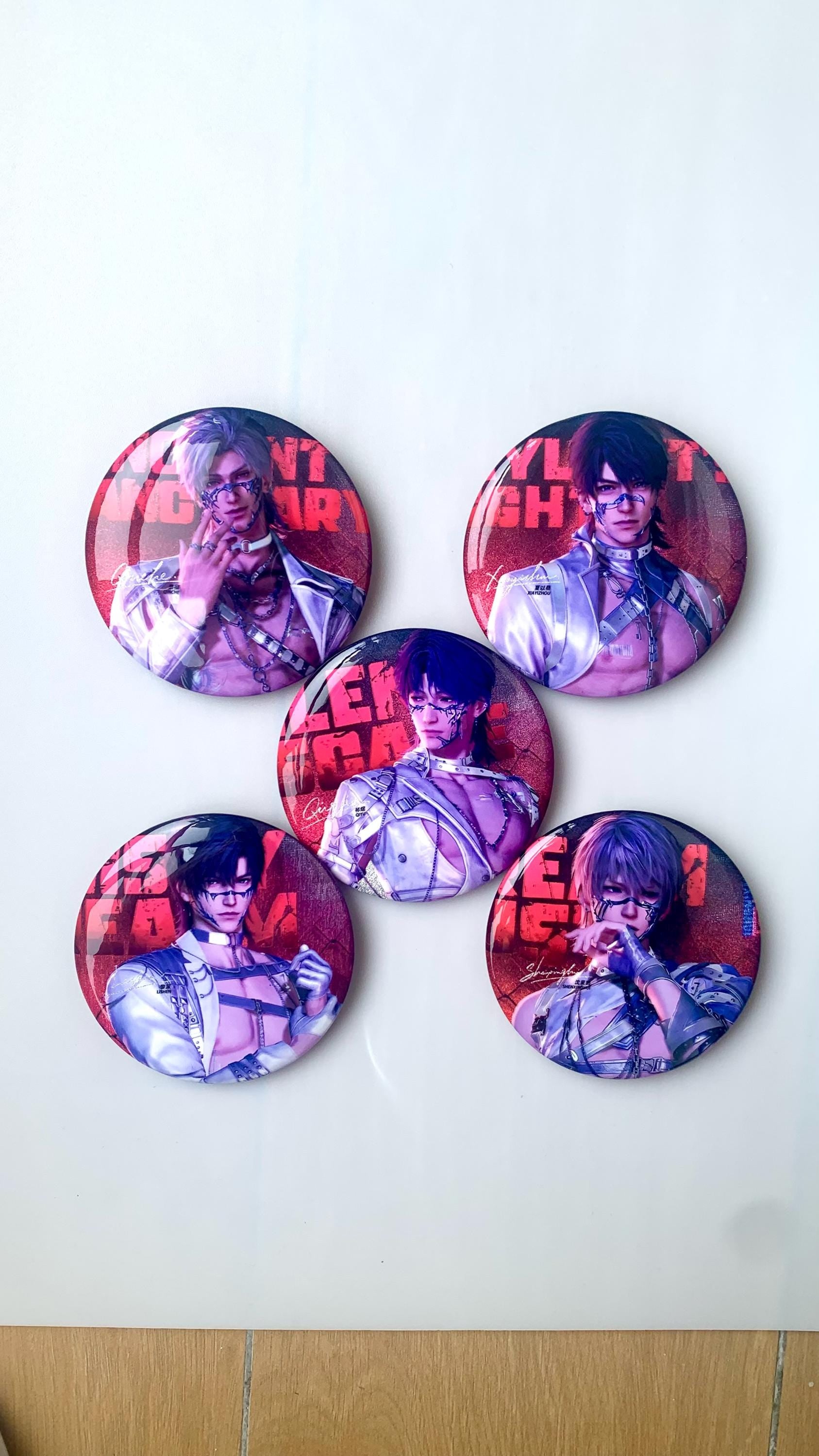 LaDS Badges Set! Love and Deepspace Tomorrow Nowhere To Escape Sylus Caleb Xavier Rafayel Zayne Otome gamer gift C371