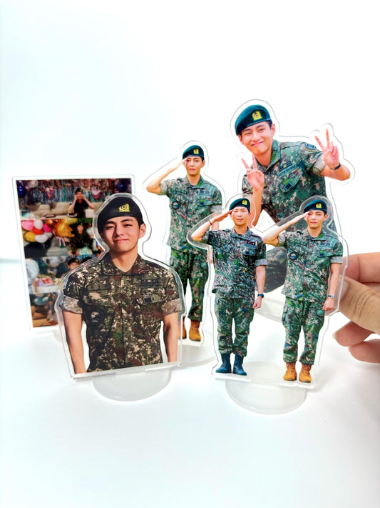 BTS Taehyung D-Day Acrylic Figure Stand Set - Fan Made ARMY Merch
