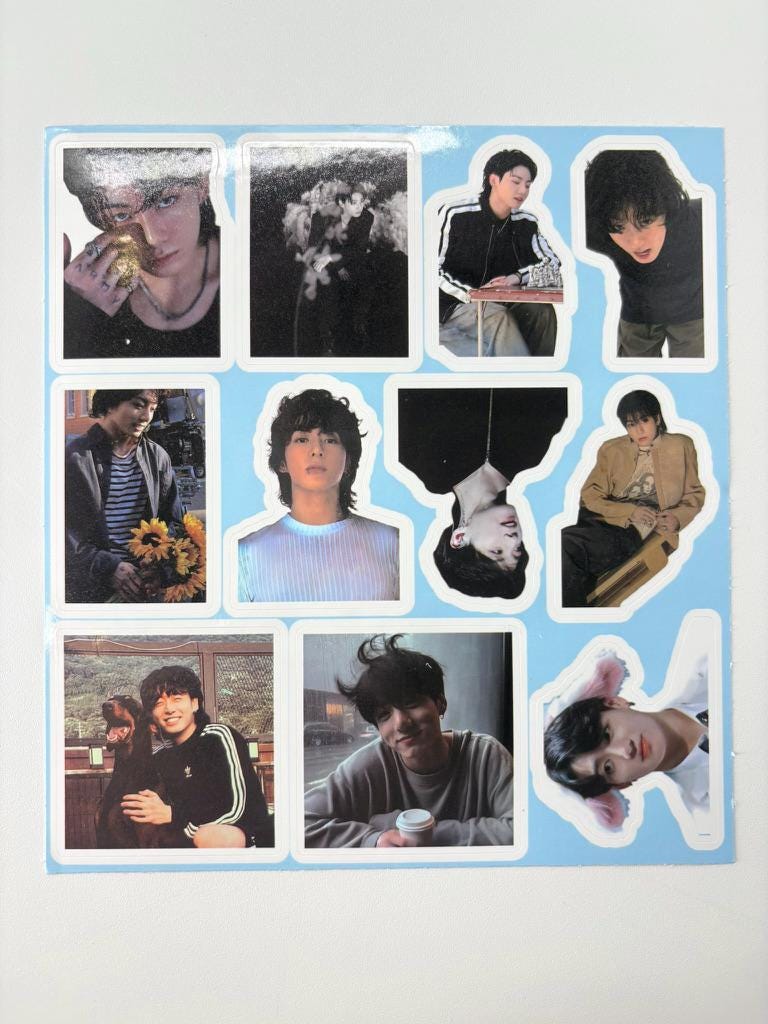 Jungkook 55pc lomo cards Kpop fan made JK golden photocards BTS gift C402