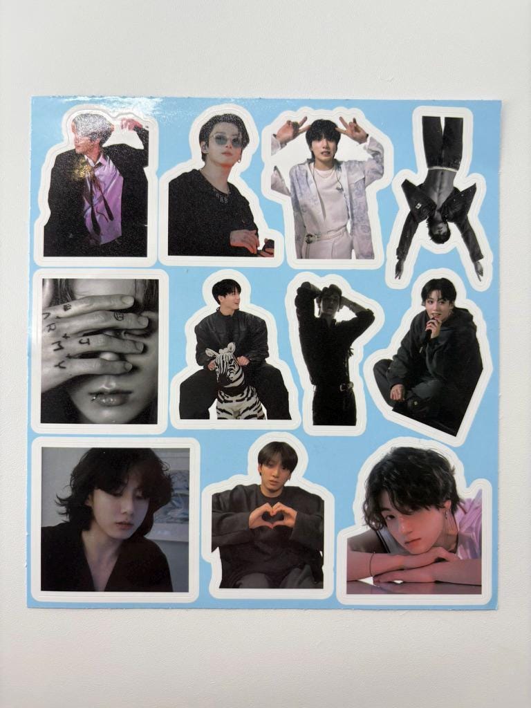 Jungkook 55pc lomo cards Kpop fan made JK golden photocards BTS gift C402