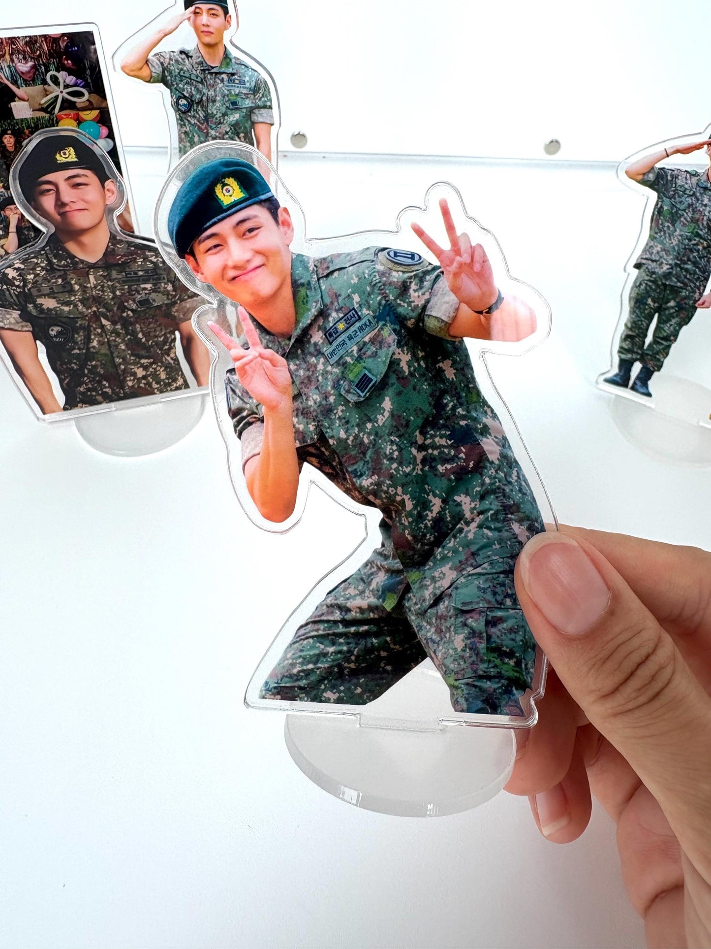 BTS Taehyung D-Day Acrylic Figure Stand Set - Fan Made ARMY Merch