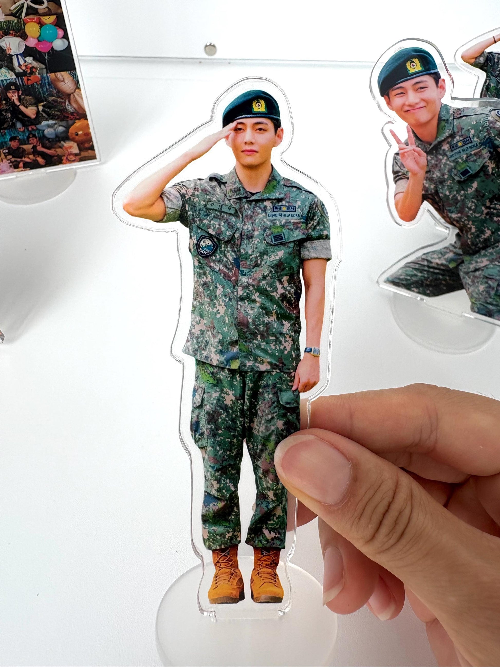 BTS Taehyung D-Day Acrylic Figure Stand Set - Fan Made ARMY Merch