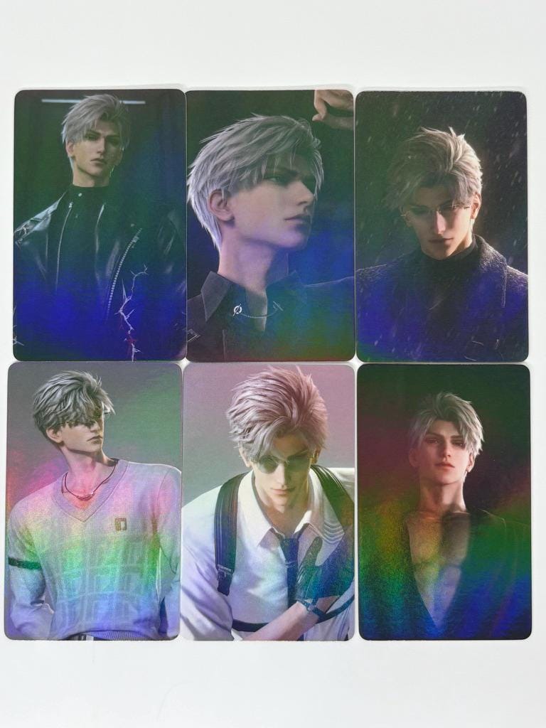 50pcs/set Sylus laser cards! Love and Deepspace Xavier Rafayel Zayne Caleb Otome gamer gift C415