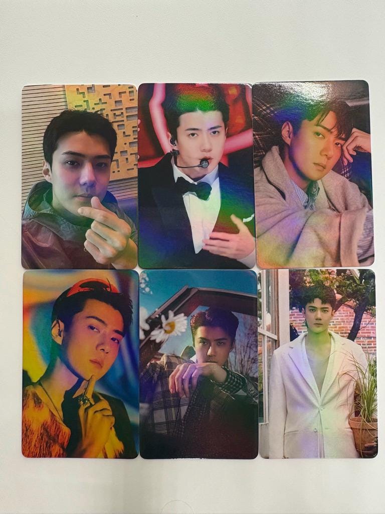 EXO SeHun 50pc/set Kpop merch laser lomo cards C416