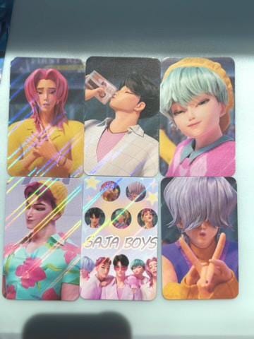 Saja Boys 30pcs/set laser cards Kpop demon hunters soda pop virtual boy group Jinu Abs Romance Mistery Baby Saja merch lomo photocards C449