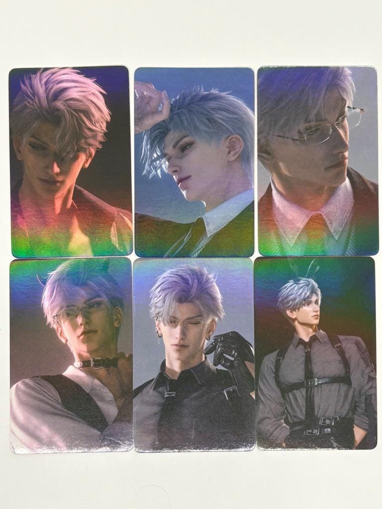 50pcs/set Sylus laser cards! Love and Deepspace Xavier Rafayel Zayne Caleb Otome gamer gift C415
