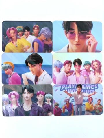 Saja Boys 30pcs/set laser cards Kpop demon hunters soda pop virtual boy group Jinu Abs Romance Mistery Baby Saja merch lomo photocards C449