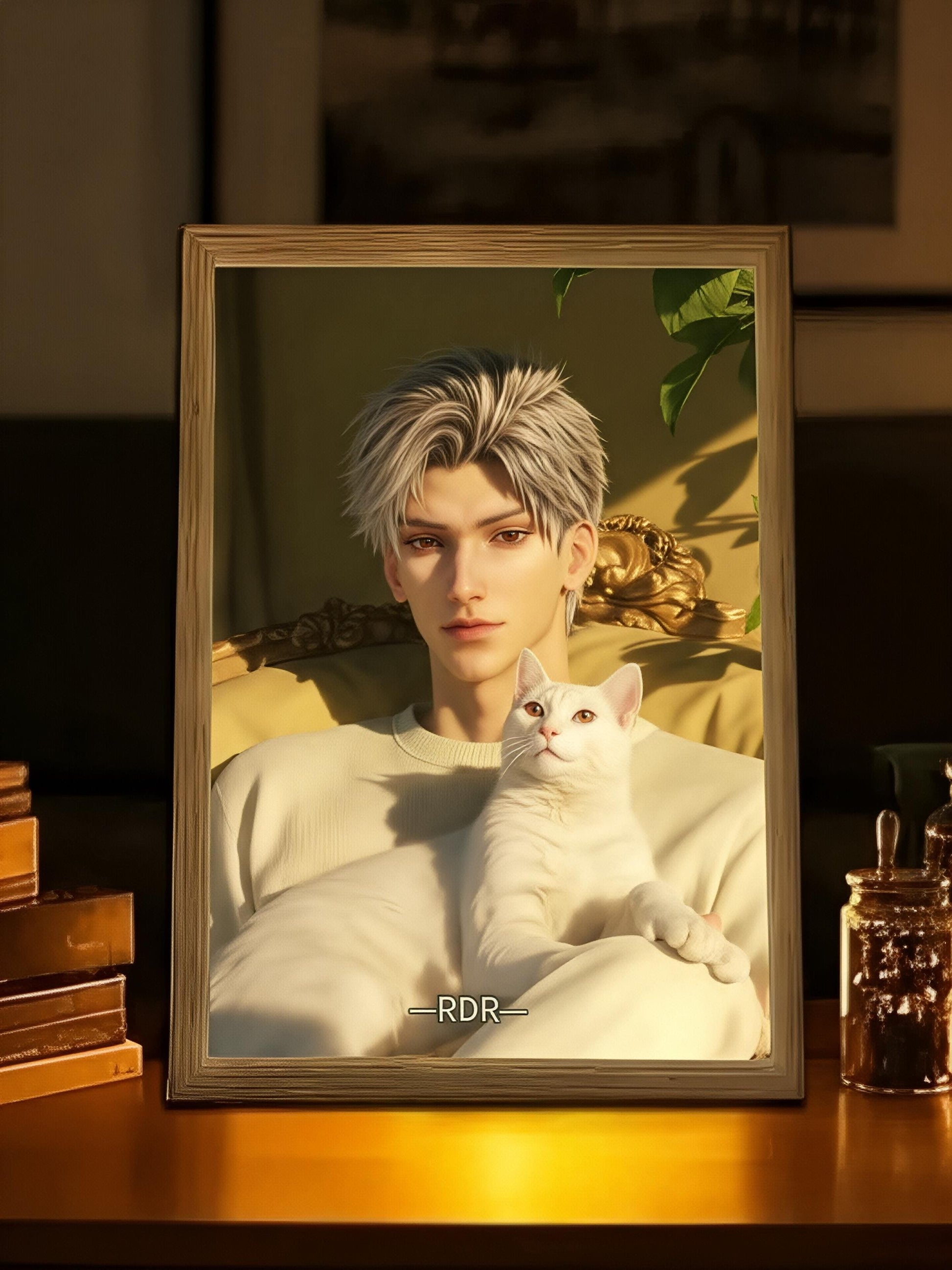 Sylus Mirror/LightBox! Custom Order Night Lamp Love and Deepspace Sylus Xavier Rafayel Zayne Caleb Otome gamer gift bedroom decor C503