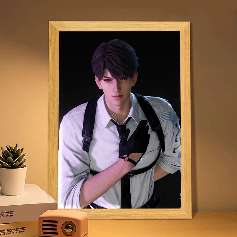 Caleb Mirror/LightBox! Custom Order Night Lamp Love and Deepspace Sylus Xavier Rafayel Zayne Caleb Otome gamer gift bedroom decor C504