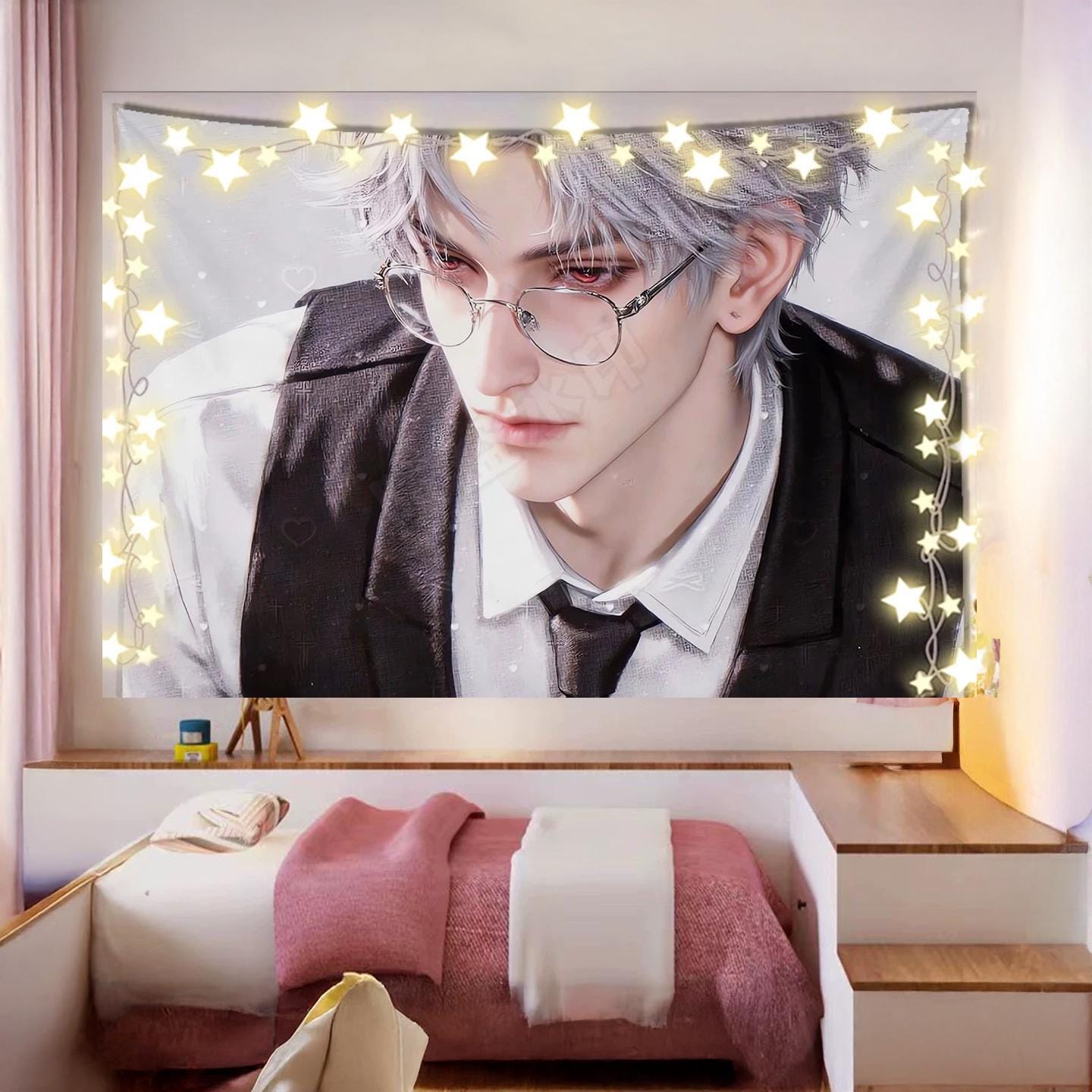 Sylus Hanging Tapestry | Love and Deepspace | Personalized Wall Art | Made to Order | Polyester Fabric | Home Decor