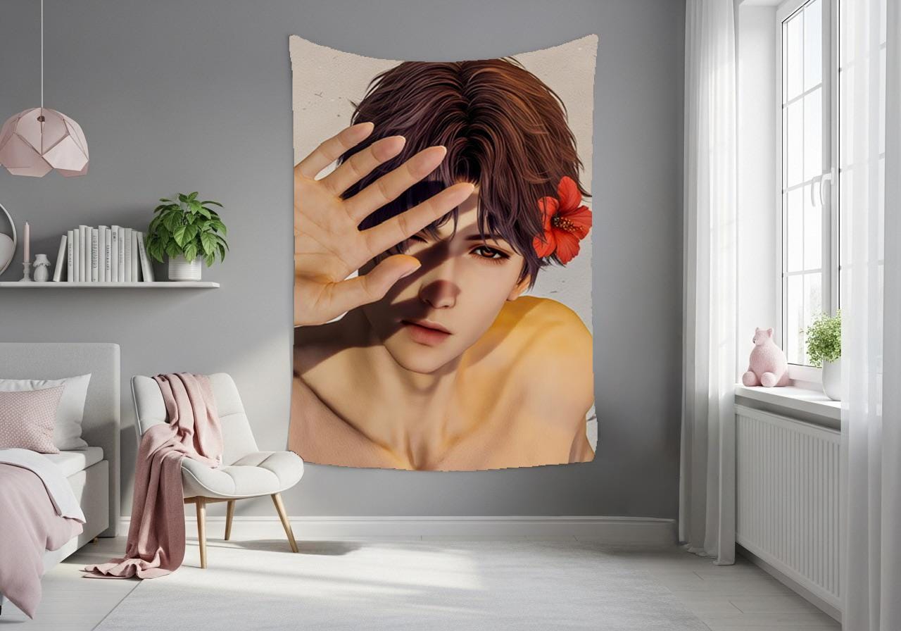 Rafayel Hanging Tapestry | Love and Deepspace | Personalized Wall Art | Made to Order | Polyester Fabric | Ship Flag Banner