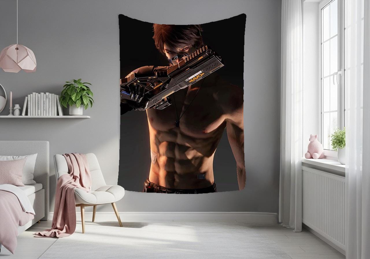 Caleb Hanging Tapestry | Love and Deepspace | Personalized Wall Art | Made to Order | Polyester Fabric | Ship Flag Banner