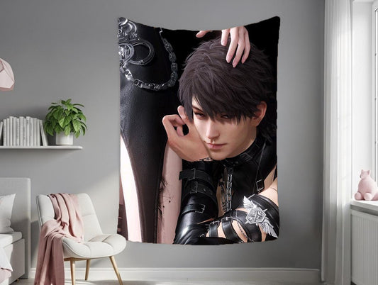 Caleb Hanging Tapestry | Love and Deepspace | Personalized Wall Art | Made to Order | Polyester Fabric | Ship Flag Banner