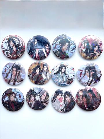 6pc/set MDZS badges! Wei Wuxian Lan Wangji Mo Dao Zu Shi Grandmaster of demonic cultivation Founder of Diabolism MDZS manghua goodies C231