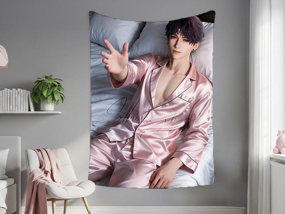 Rafayel Hanging Tapestry | Love and Deepspace | Personalized Wall Art | Made to Order | Polyester Fabric | Ship Flag Banner