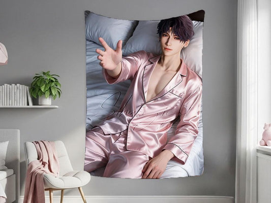 Rafayel Hanging Tapestry | Love and Deepspace | Personalized Wall Art | Made to Order | Polyester Fabric | Ship Flag Banner