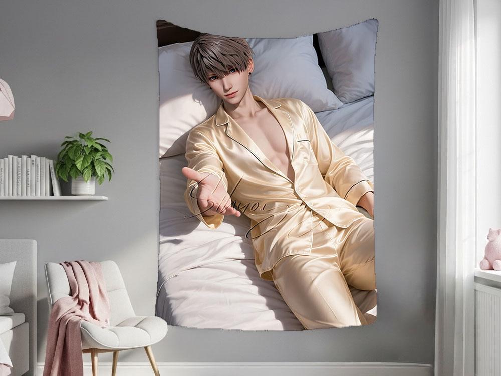 Xavier Hanging Tapestry | Love and Deepspace | Personalized Wall Art | Made to Order | Polyester Fabric | Ship Flag Banner