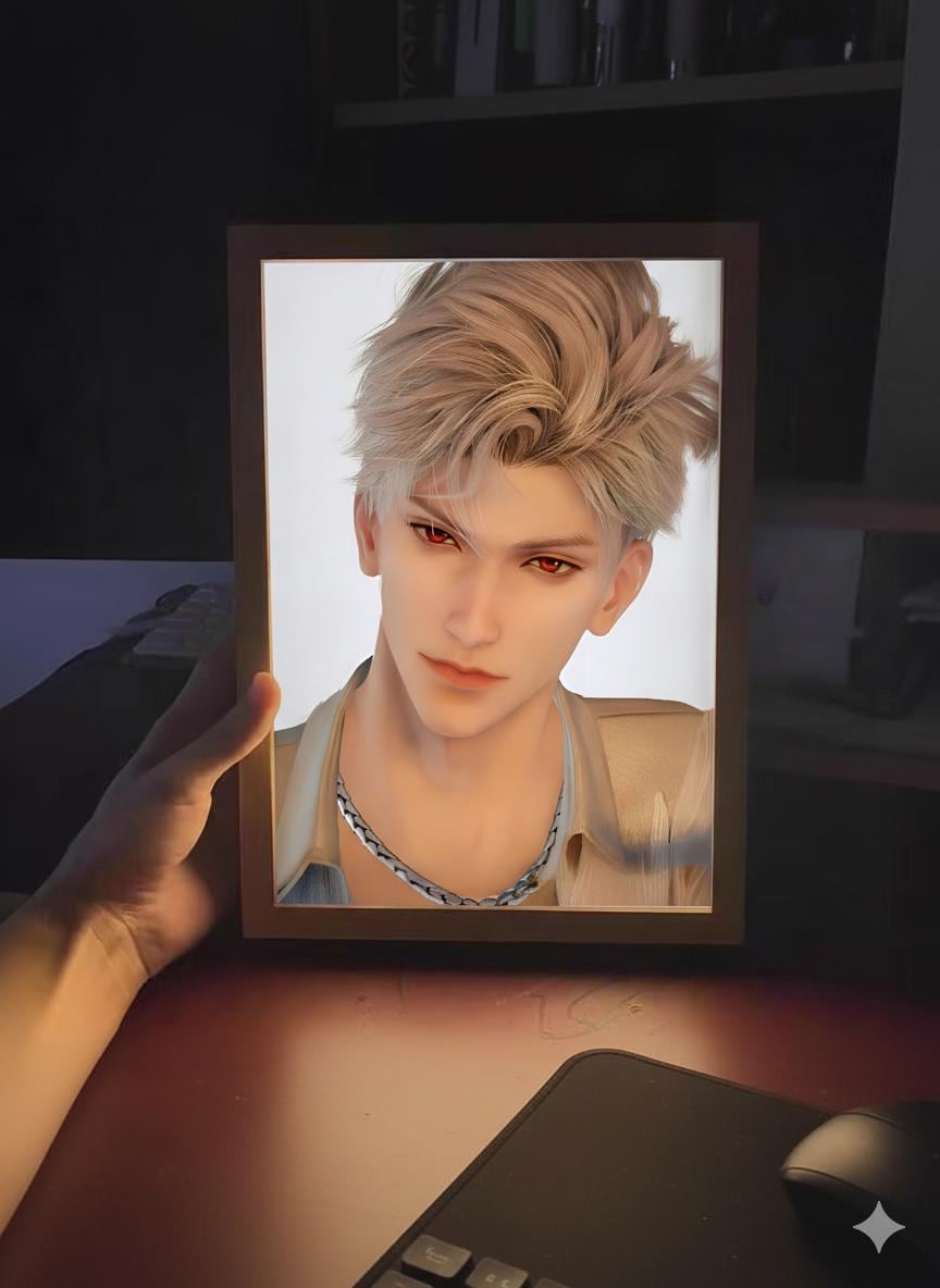 Sylus Mirror/LightBox! Customisable Night Lamp Love and Deepspace Sylus Xavier Rafayel Zayne Caleb Otome gamer gift bedroom decor C500