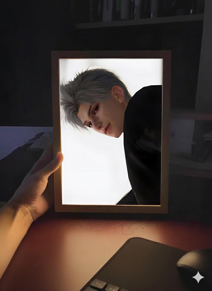 Sylus Mirror/LightBox! Customisable Night Lamp Love and Deepspace Sylus Xavier Rafayel Zayne Caleb Otome gamer gift bedroom decor C500