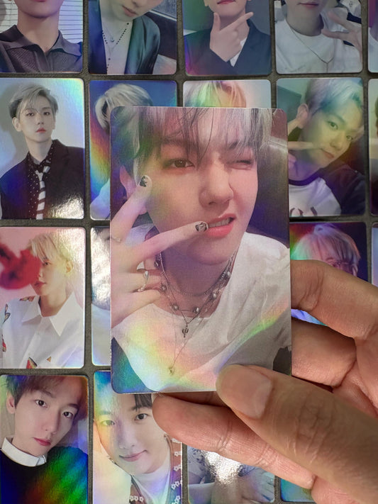 Baekhyun 56pc/set Kpop merch EXO Byun Baek-hyun holographic lomo cards