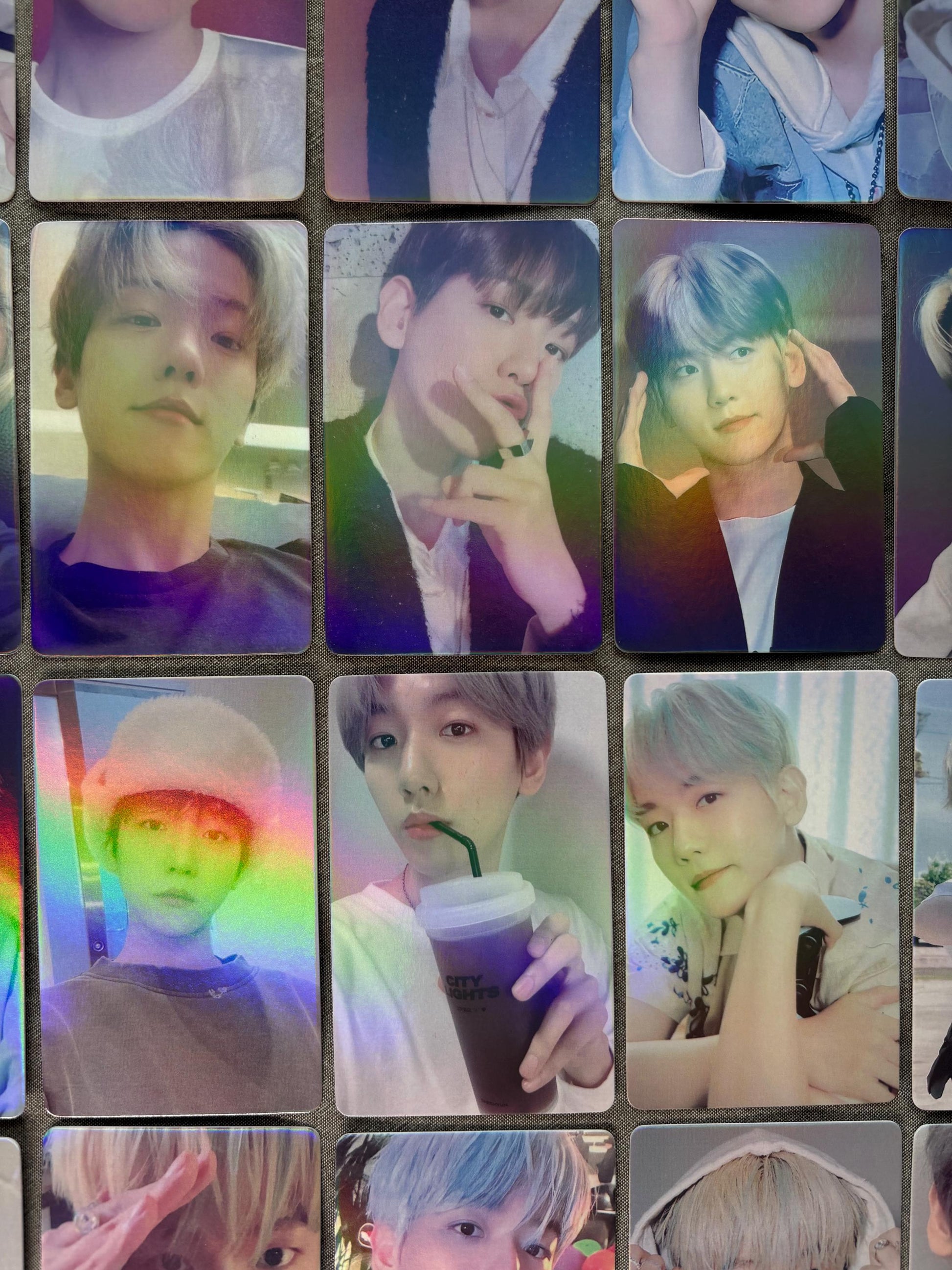 Baekhyun 56pc/set Kpop merch EXO Byun Baek-hyun holographic lomo cards