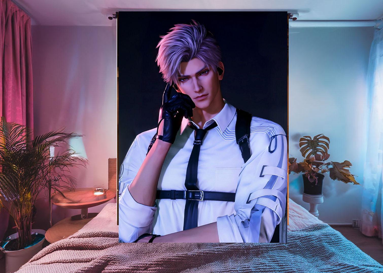 Sylus Hanging Tapestry | Love and Deepspace | Personalized Wall Art | Made to Order | Polyester Fabric | Ship Flag Banner