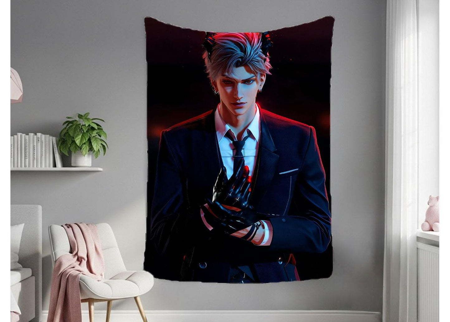 Sylus Hanging Tapestry | Love and Deepspace | Personalized Wall Art | Made to Order | Polyester Fabric | Ship Flag Banner