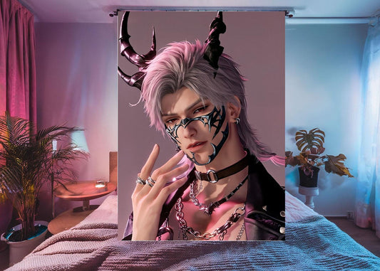 Sylus Hanging Tapestry | Love and Deepspace | Personalized Wall Art | Made to Order | Polyester Fabric | Ship Flag Banner