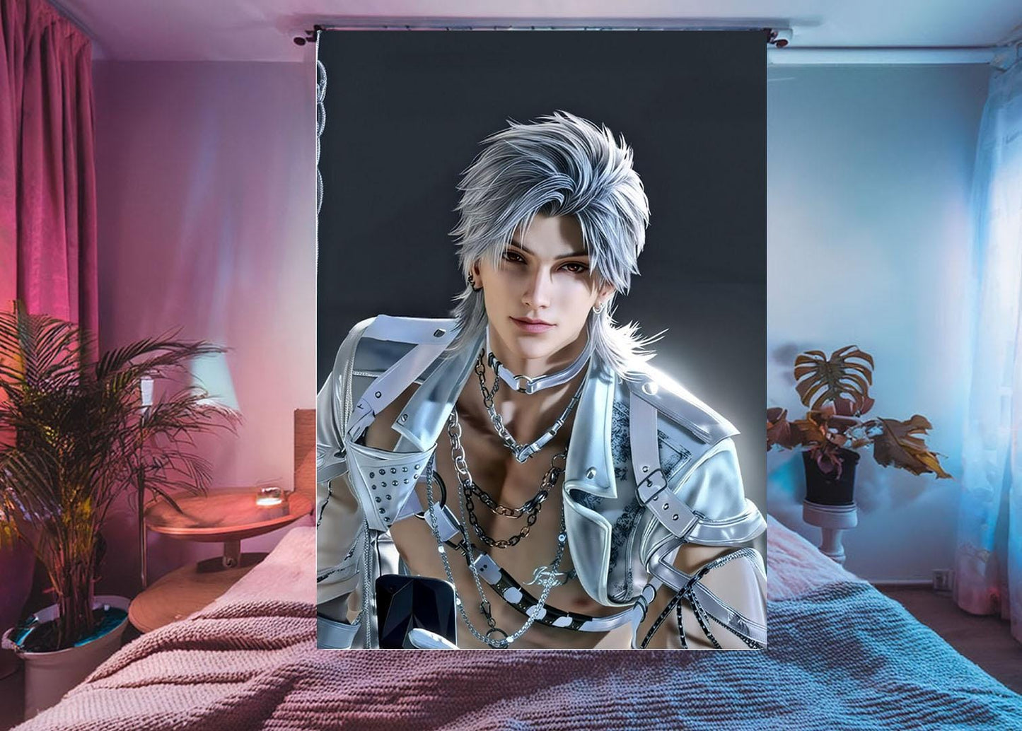 Sylus Hanging Tapestry | Love and Deepspace | Personalized Wall Art | Made to Order | Polyester Fabric | Ship Flag Banner