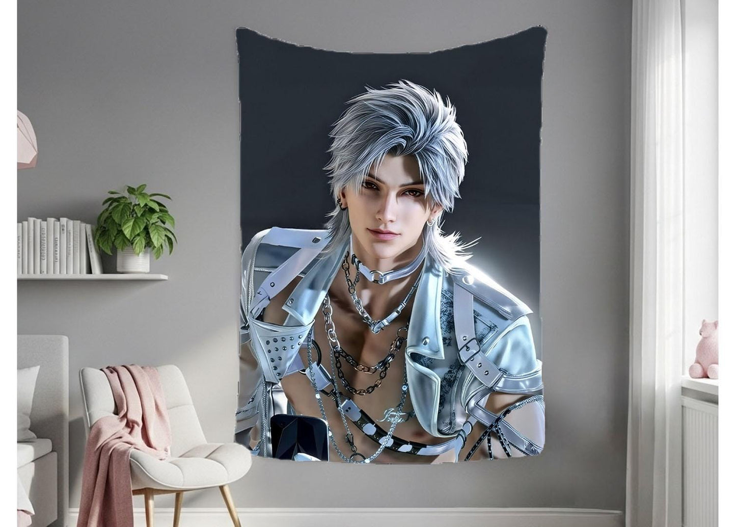 Sylus Hanging Tapestry | Love and Deepspace | Personalized Wall Art | Made to Order | Polyester Fabric | Ship Flag Banner