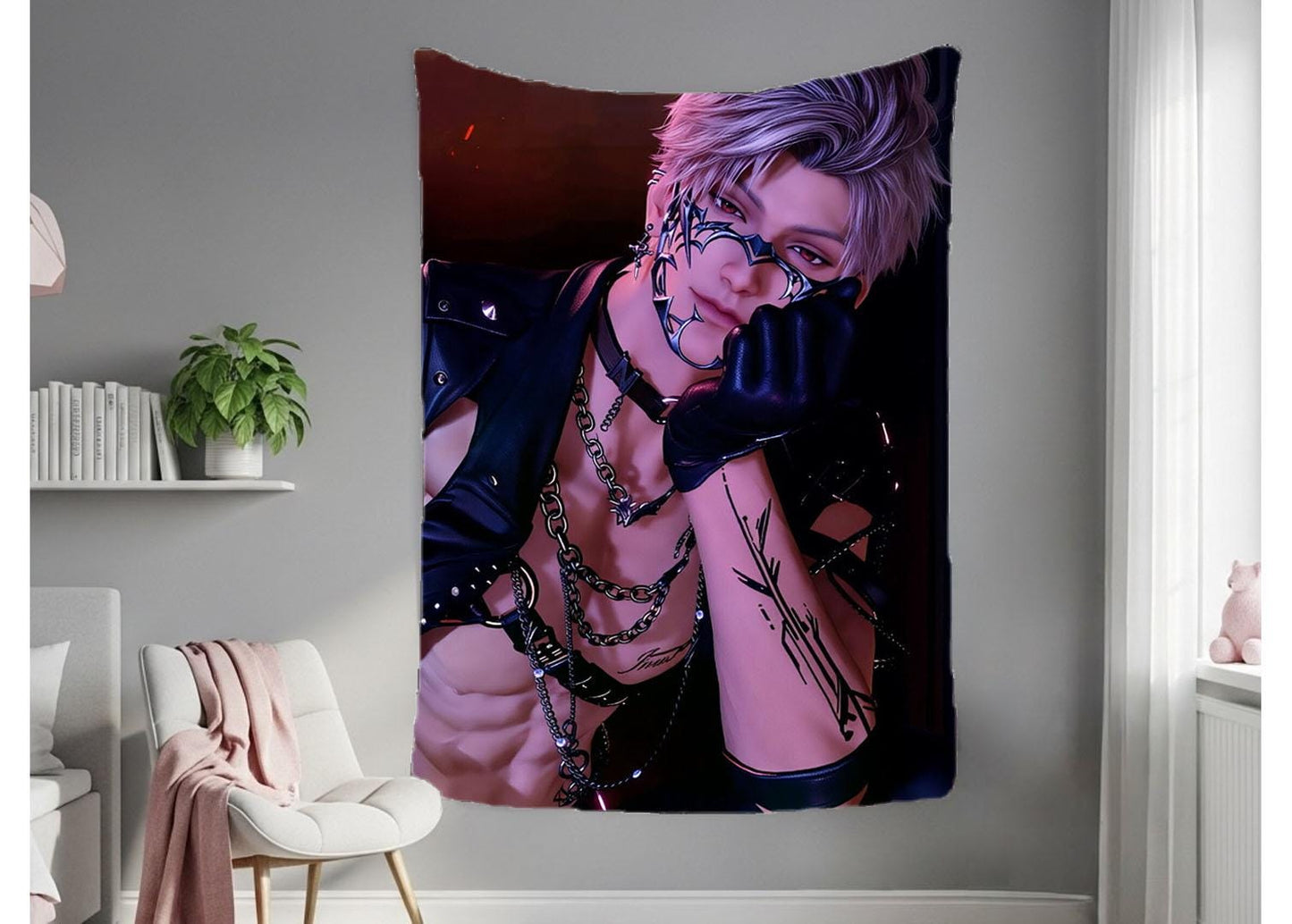 Sylus Hanging Tapestry | Love and Deepspace | Personalized Wall Art | Made to Order | Polyester Fabric | Ship Flag Banner