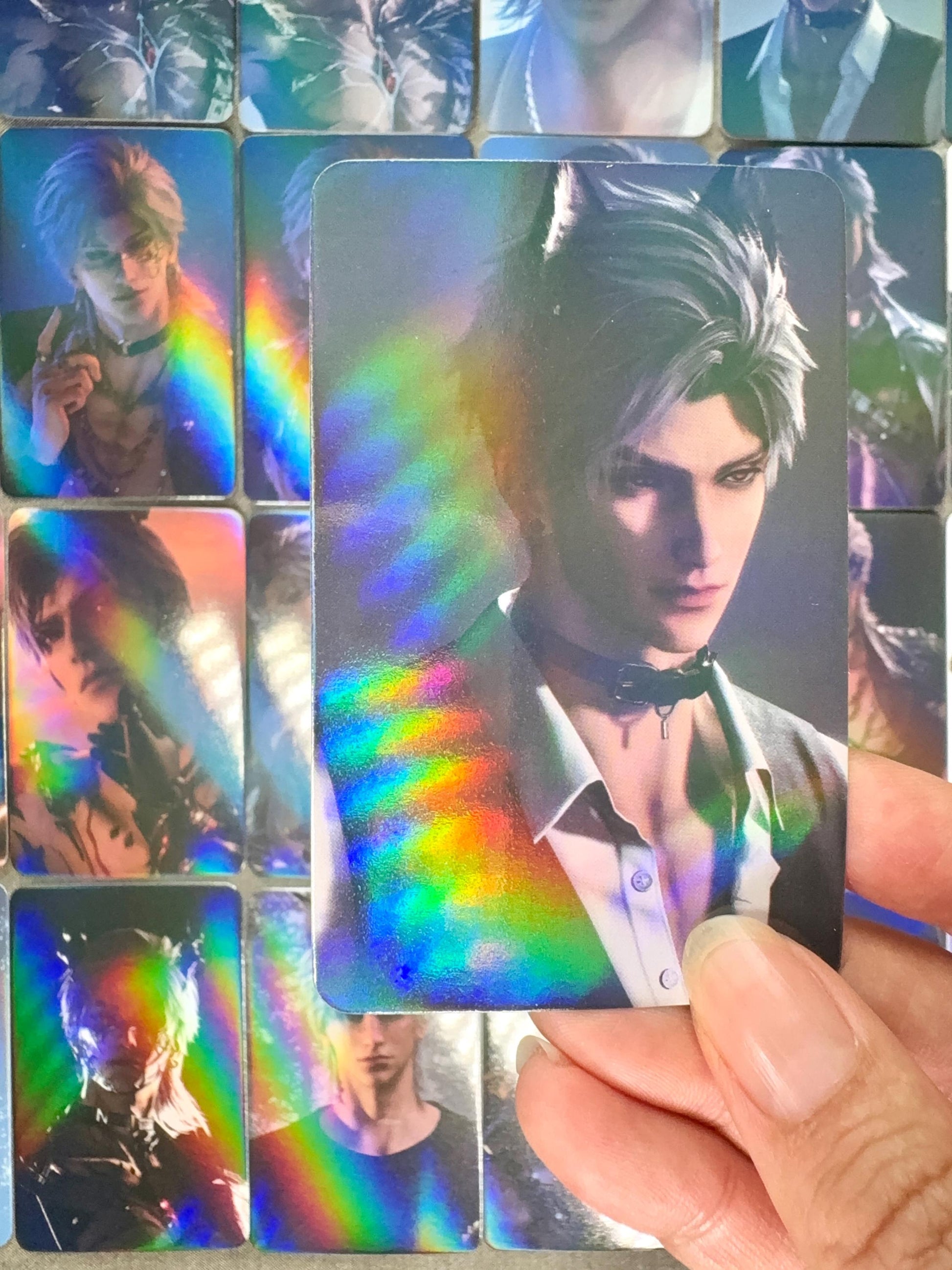 50pcs/set Sylus holographic cards! Love and Deepspace LaDS Xavier Rafayel Zayne Caleb Otome gamer gift