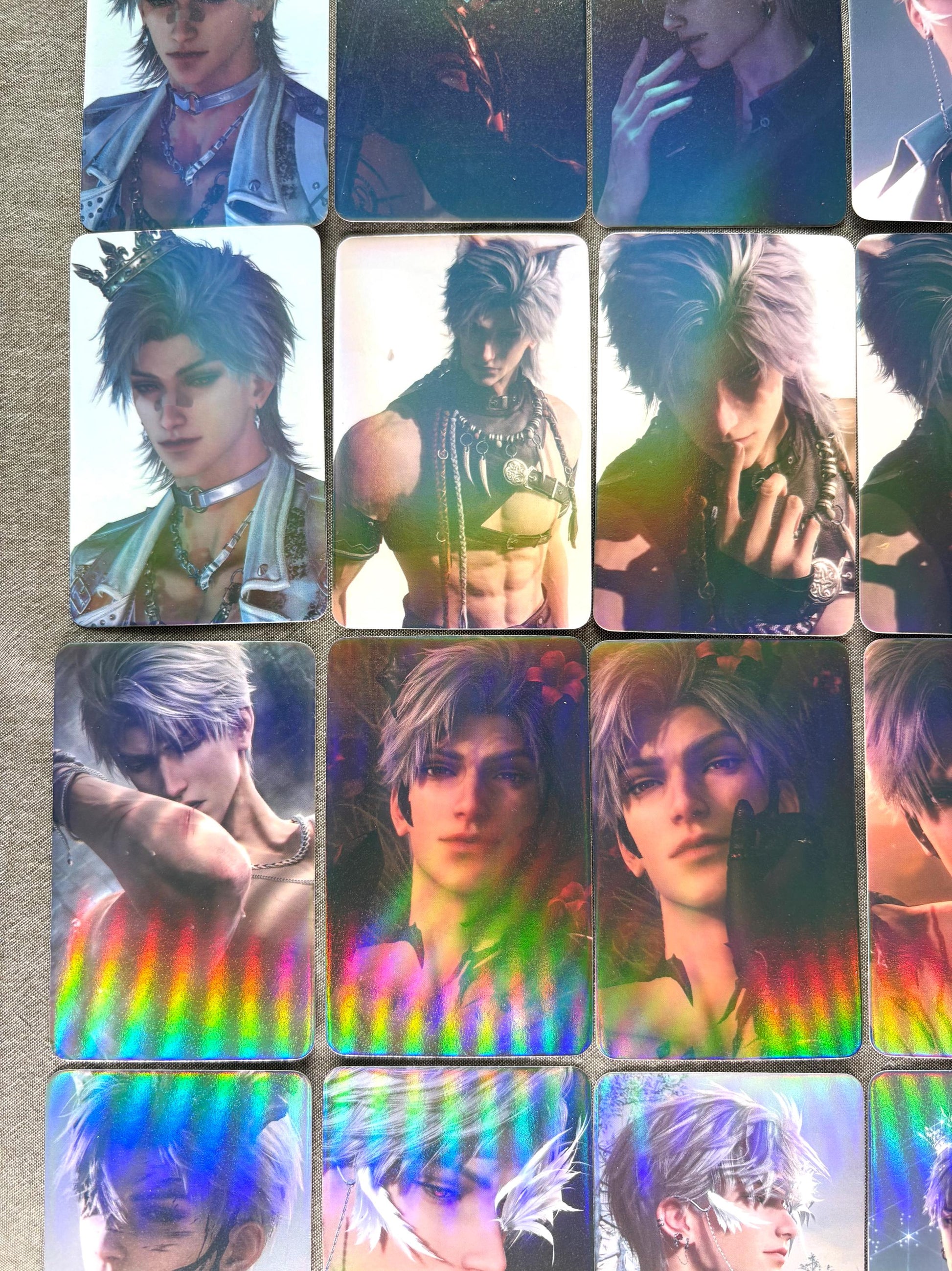 50pcs/set Sylus holographic cards! Love and Deepspace LaDS Xavier Rafayel Zayne Caleb Otome gamer gift