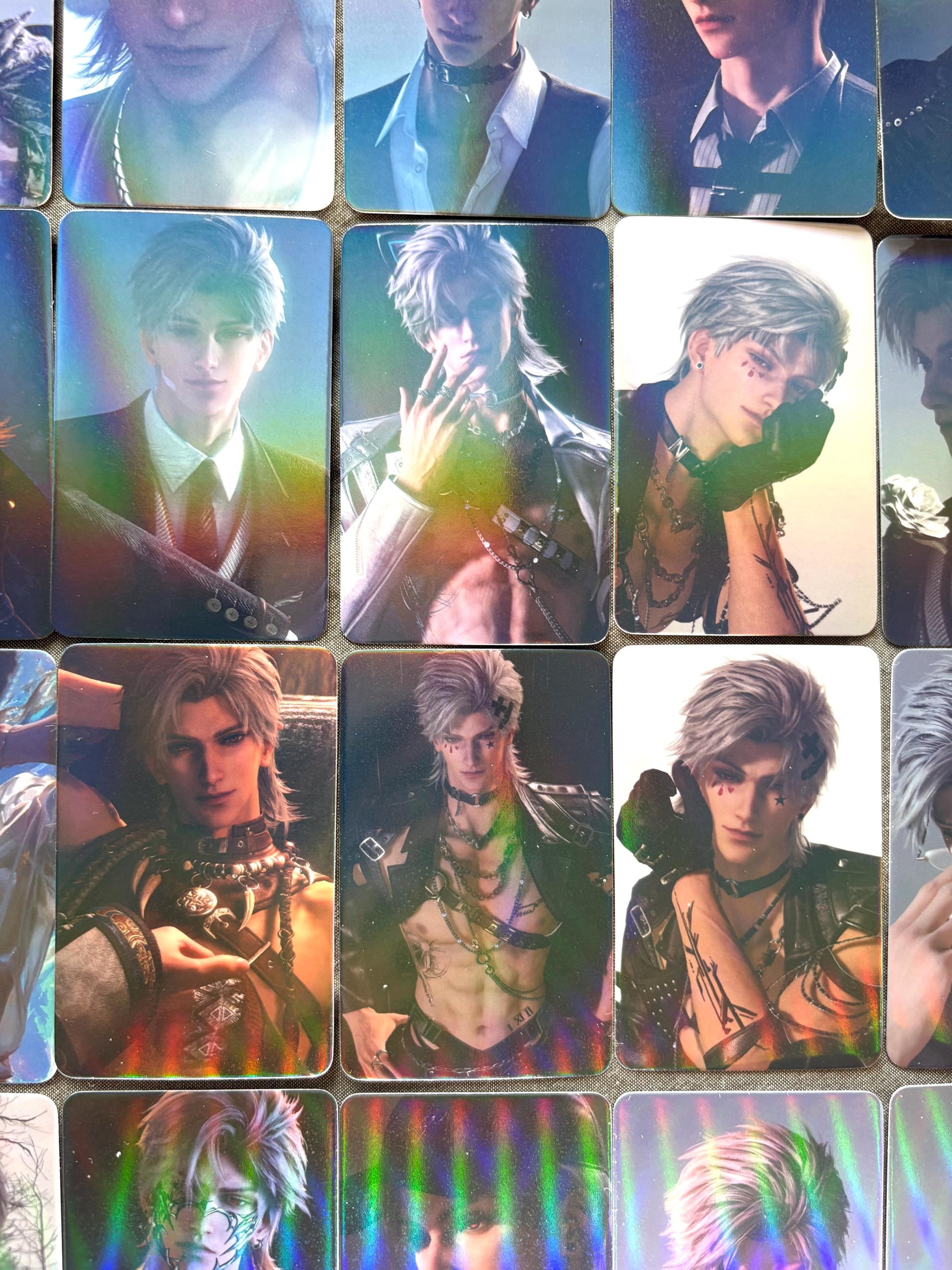 50pcs/set Sylus holographic cards! Love and Deepspace LaDS Xavier Rafayel Zayne Caleb Otome gamer gift